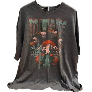 Wild Fable Women's Gray Short Sleeve Oversized Graphic T-Shirt - Small - NWT